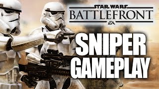 Cycler Rifle and ATAT Gameplay Star Wars Battlefront Beta [upl. by Guinn341]