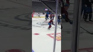 Gabriel Landeskog is now doing some team drills… comeback loading 👀 hockey hockeyplayer nhl [upl. by Sineray]