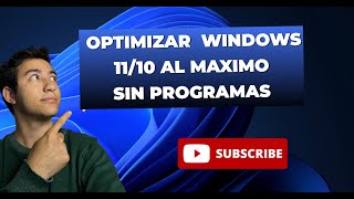 POTENCIA TU PC Optimiza tu Windows 1110 SIN PROGRAMAS [upl. by Einnod]