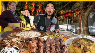 Halal Chinese Muslim Street Food in Kyrgyzstan 🇰🇬 Karakol Dungan Market  Exotic Homemade Food [upl. by Eseryt]