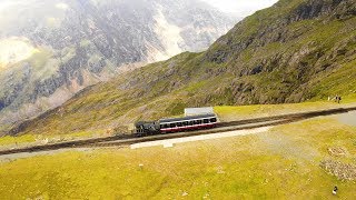 Snowdon Drone Llanberis Path Highest And Tallest mountain In Wales [upl. by Adnowat810]