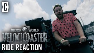 Jurassic World Velocicoaster Ride Reaction [upl. by Oderf]