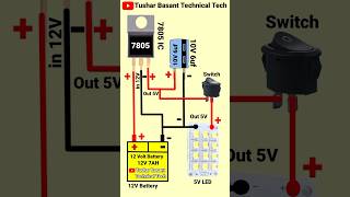 12 To Convert 5 Volt DC 7805 Regulator IC DIY Project shorts [upl. by Animaj]