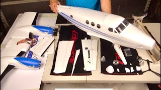 Avios KingTwin 1700mm Turboprop Airplane UNBOXING BUILD REVIEW [upl. by Aleira]