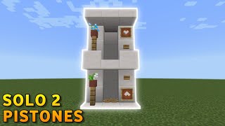 Como hacer un Ascensor en Minecraft facilmente  🔥 Ascensor solo 2 Pistones en Minecraft Bedrock [upl. by Ahsenrad844]