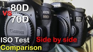 Canon 80D vs 70D  Teste de ISO comparativo lado a lado [upl. by Ruvolo]