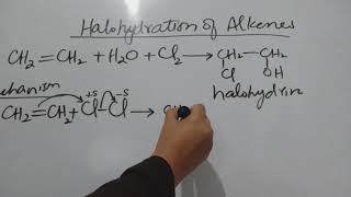 Halohydrin formation by addition of halogen and water across double bond [upl. by Alag267]