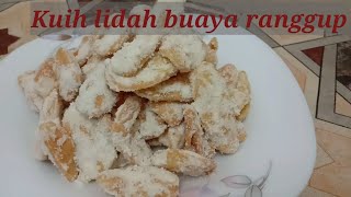 Cara buat kuih lidah buaya ranggup  kuih tiram  kuih tradisi lama [upl. by Eidnalem]