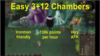 OSRS Easy 312 Chambers of Xeric 130k points per hour for Ironmen [upl. by Kcirderf]