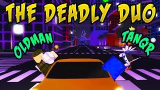 OLDMAN AND TANQR  THE DEADLY DUO FIGHT BACK  mad city ROBLOX [upl. by Omissam657]