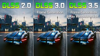 DLSS 20 vs DLSS 30 vs DLSS 35 in Cyberpunk 2077  Graphics and FPS Comparison [upl. by Enilorak35]