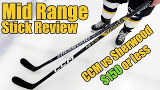 Battle Of Hockey Sticks BELOW 150 CCM Tacks AS570 vs Sherwood CODE TMP2  Mid range stick review [upl. by Acissej464]