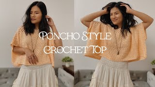 Poncho Style Crochet Top  2 Pieces Crochet Top  Free Crochet Pattern [upl. by Honig795]