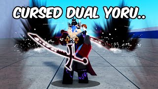 I USED Cursed Dual Yoru on PVP In Blox Fruits [upl. by Elleret]