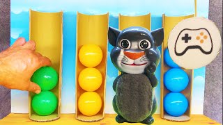 My Talking Tom Friends Plaing games DIY [upl. by Eletnahs539]