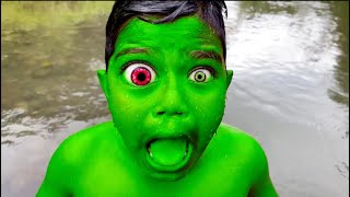 HULK BOY Funny Transformation Wrong color  Hulk transformation [upl. by Kuo]