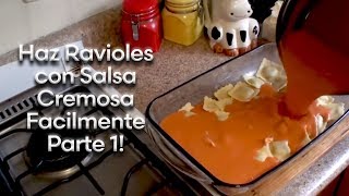 Receta para hacer Ravioles con Salsa Cremosa [upl. by Dawkins88]