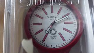 東京 2020 オリンピック 公式グッズ swatch スイス製  TOKYO 2020 Olympic official goods swatch swiss made SO27Z101 [upl. by Bromleigh]