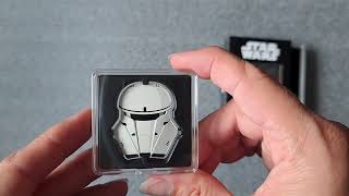 LIMITED MINTAGE 2022 Niue 1oz Silver Star Wars Faces of the Empire Hovertank Pilot Shaped Proof [upl. by Edbert]