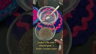 Chia seed drink Almond gum  Tender coconut weightloss drink healthy glowingskin chill [upl. by Ilojna]