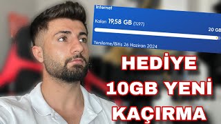 TURKCELL YENİ 10GB HEDİYE İNTERNET KAMPANYASI KAÇIRMA [upl. by Aridan]