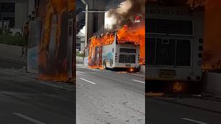 School bus catches fire in Thailand with up to 25 feared dead [upl. by Jacquetta]