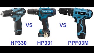 ParafusadeiraFuradeira sem fio  impacto Makita HP330 31 vs Philco PPF03M TESTE ANÁLISE REVIEW [upl. by Anyahc]