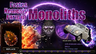 Fastest Harbinger Nemesis Farm In Monoliths  Last Epoch [upl. by Ramled]