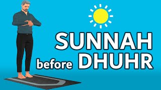 How to pray Sunnah before Dhuhr for men beginners  with Subtitle [upl. by Llorrac]