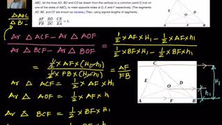 Cevas theorem proof [upl. by Earased959]