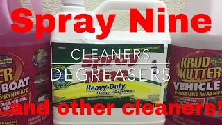 Spray Nine for interiors shop home A degreaser cleaner disinfectant sanitizer all in one [upl. by Jone]