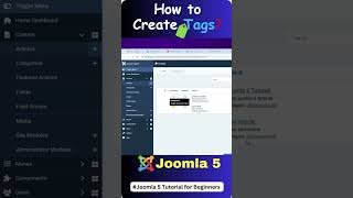 🏷️How to create Tags in Joomla 5 🏷️Tags in Joomla 5 Part 5 joomla joomla5 basicjoomla [upl. by Egroeg]