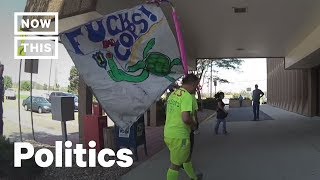 Footage Shows Colorado Officer Taser Peaceful Protester of Police Brutality  NowThis [upl. by Ecnarret]