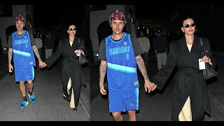 Justin Bieber and Hailey Bieber step out for dinner at Funke restaurant [upl. by Nich653]