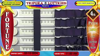 Tripura Fortune Lottery Live Morning draw On 03122024 At 1100 AM Live From Agartala [upl. by Ezana]