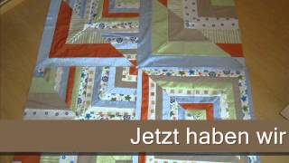 Patchworkdecke Quilt aus Stoffresten nähenTeil 1 von 3 [upl. by Lelah289]