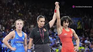 Vinesh enters final will face USA’s Hildebrandt in gold medal match [upl. by Enelahs]