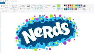 How to draw the Nerds candy logo using MS Paint  How to draw on your computer [upl. by Galvan]