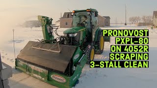 PXPL Snowblower Scraping Driveway Clean on John Deere 4052R [upl. by Fernandes999]