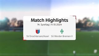 SV DrochtersenAssel siegt knapp im Topspiel gegen SV Werder II l Regionalliga Nord 14 Spieltag [upl. by Arotal]