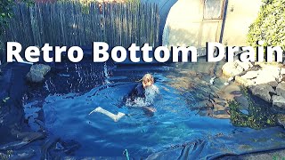 Adding the retro bottom drain  Building a pond part 13 Liner install part 4 [upl. by Felisha]