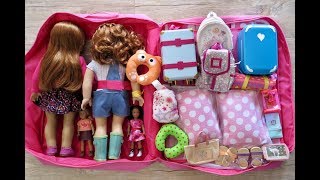 How TO TRAVEL WITH YOUR TWIN AMERICAN GIRL DOLLS  TWO NIGHT VACATION STAY [upl. by Oringa]