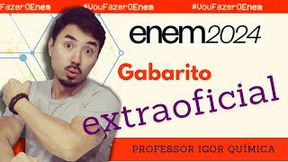 GABARITO ENEM 2024  EXTRAOFICIAL  QUÍMICA [upl. by Adiesirb106]