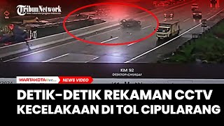 DETIKDETIK Rekaman CCTV dilokasi kecelakaan Tol Cipularang KM92 [upl. by Nichani]