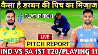 IND VS SA 1ST T20 DURBAN PITCH REPORTIND PLAYING 11 FOR 1ST T20WEATHER REPORT DURBAN [upl. by Yvel]