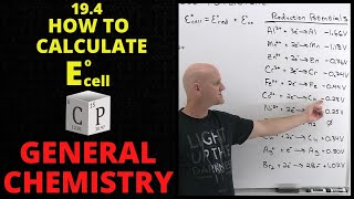 194 How to Calculate Standard Cell Potential  General Chemistry [upl. by Arbmahs]