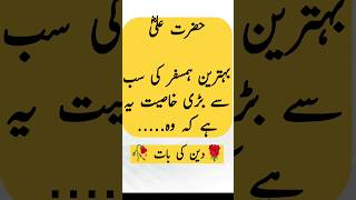 Hazrat Ali quotes in urdu mazkoor poetry aqwal e zareen new ytshorts shorts quotes islamic [upl. by Ynafetse]