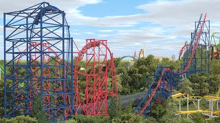 Batman amp Robin The Chiller  NoLimits 2 Recreation  Six Flags Great Adventure  Defunct Coaster [upl. by Ahseiyk]