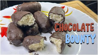 CHOCOLATE BOUNTY  CHOCOLATE BOUNTY RECIPE MALAYALAM  bounty chocolate [upl. by Corydon677]