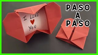 💖 Cajita de CORAZÓN de papel Origami FÁCIL ✅  Papiroflexia PASO A PASO [upl. by Sillaw986]